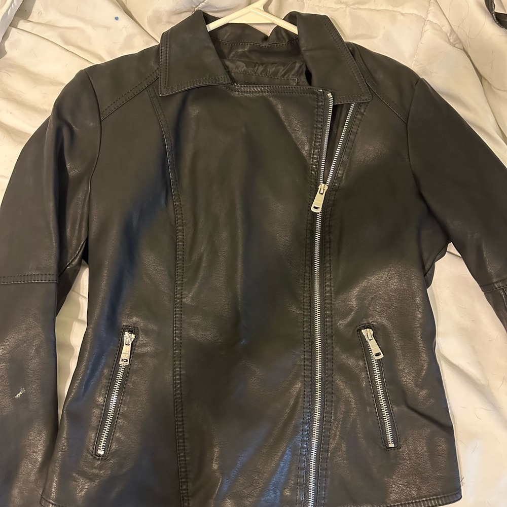 Faux vegan leather jacket // PETA